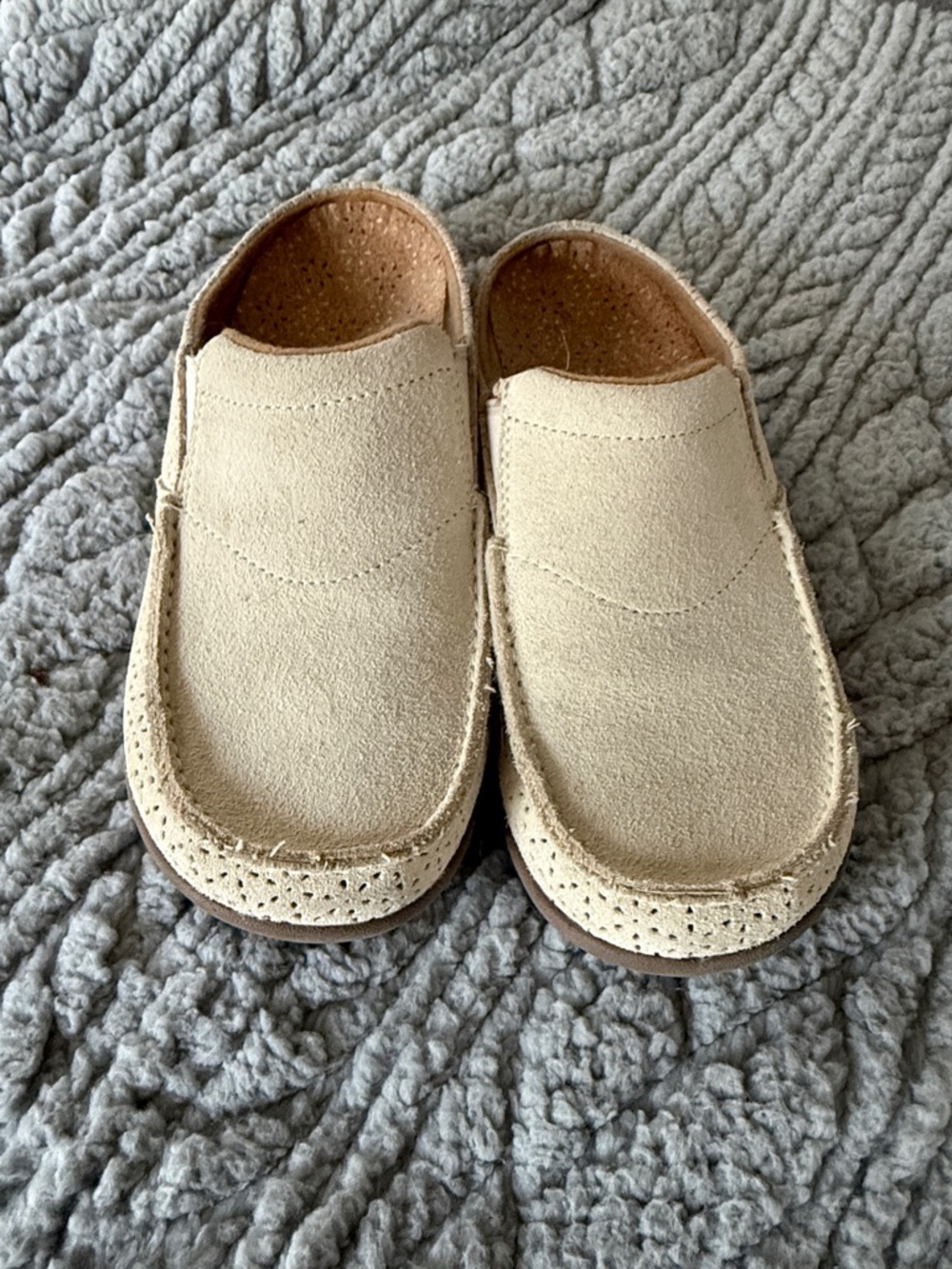 Revitalign Beige Suede Slip-On Clog Mules - Picture 6 of 8